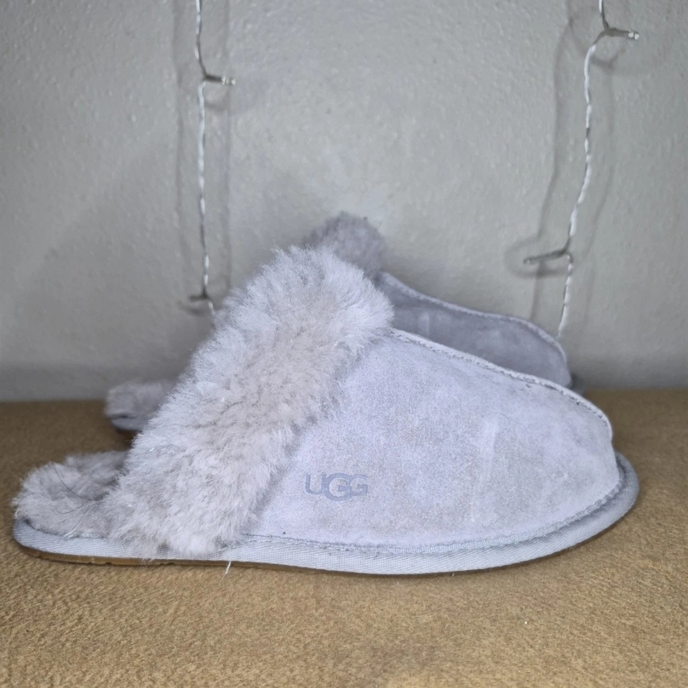 UGG Scuffette Light Gray Blue Suede Women's Slipper